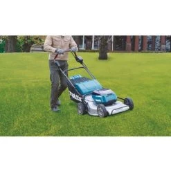 Tondeuse électrique MAKITA Tondeuse Auto-tractée 36 V 2 X 18 V Li-Ion 5 Ah (4 Batteries) -DLM533PT4 -Forêt Jardin Soldes Magasin makita tondeuse auto tractee 36 v 2 x 18 v li ion 5 ah 4 batteries dlm533pt4 3